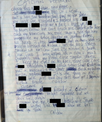 Tupac's handwritten lyrics up for sale. Photo:TMZ