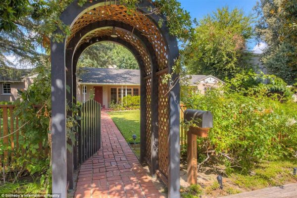 Entrance to the house the actor has put up for sale