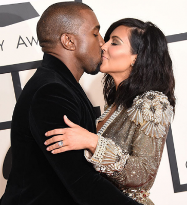 Kanye West and Kim Kardashian