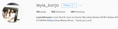Skales' new girlfriend bio on Instagram