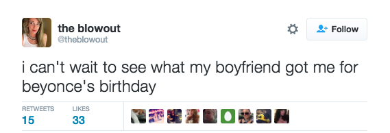 Beyonce birthday tweet