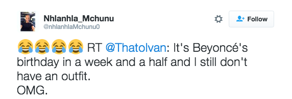 Beyonce birthday tweet