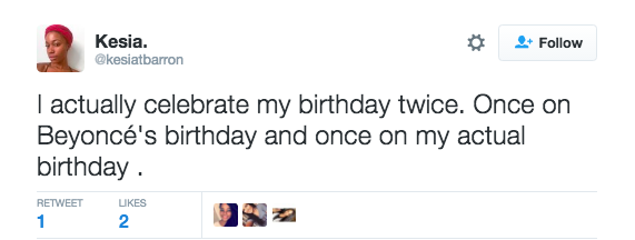 Beyonce birthday tweet