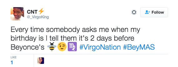 Beyonce birthday tweet