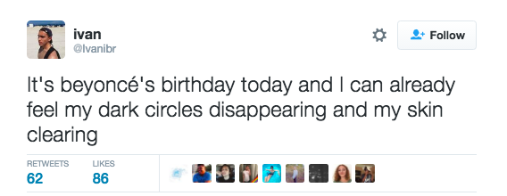 Beyonce birthday tweet