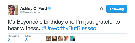 Beyonce birthday tweet