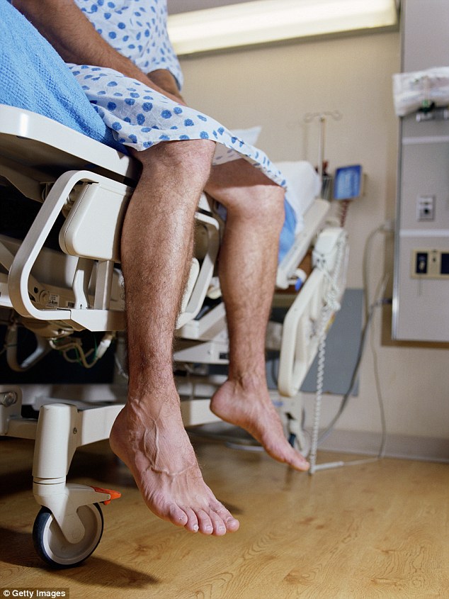 Man with broken penis