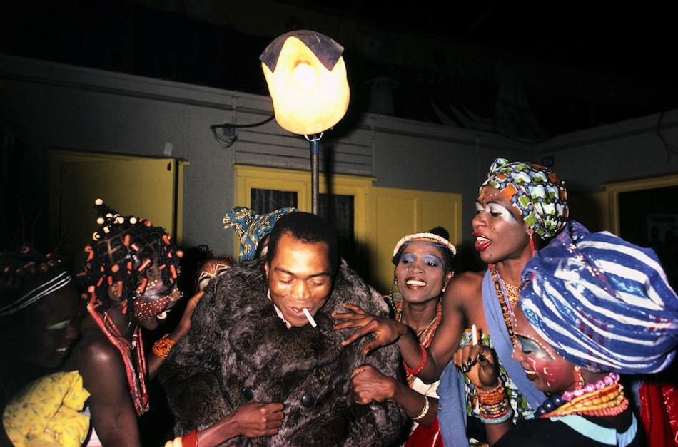Fela and his back up dancers