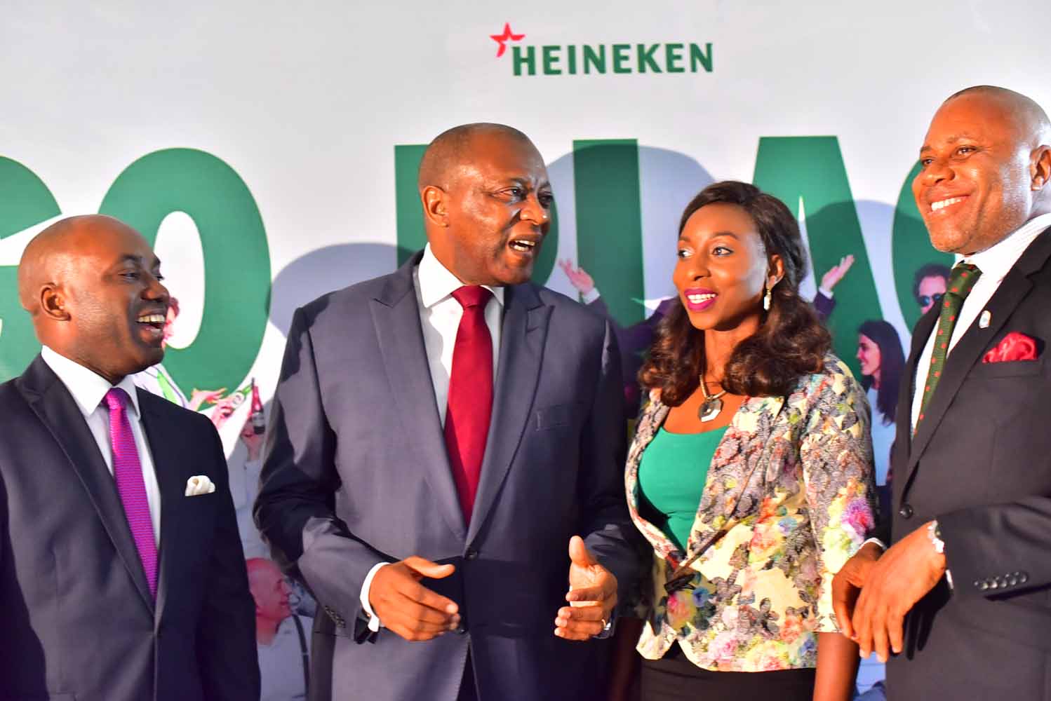 Sampson Olochie (Portfolio Manager, International Premium), Human Resource Director,Nigerian Breweries, Victor Famuyibo, Toyin Ismail, Head Leraning Business Partner, Supplychain, Edem Vindah, Sustainability_Regulatory Relationships Manager at the announcement event.