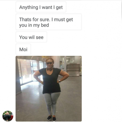 The lady's picture can be seen in one of her messages to the singer