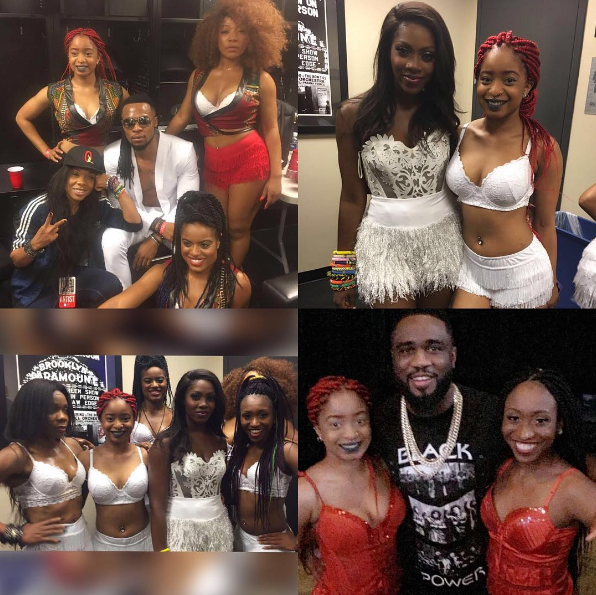 Kaffy and Sarah with Tiwa Savage, Flavour, Praiz and other dancers
