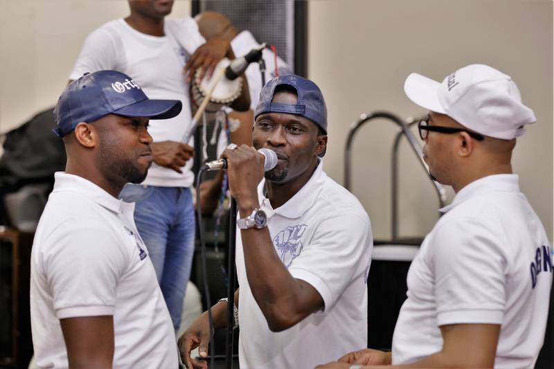 Malaika performing at his 'Original' album launch in London.