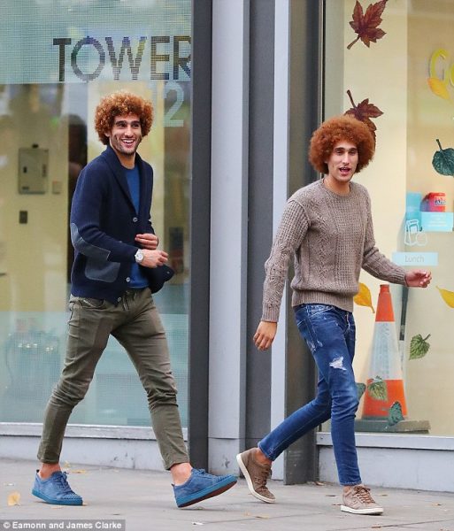 Marounae Fellaini (left) and his twin brother Mansour
