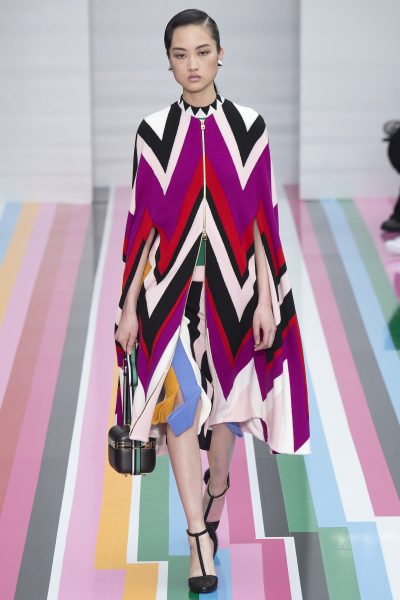 A model wearing the much talked about cape