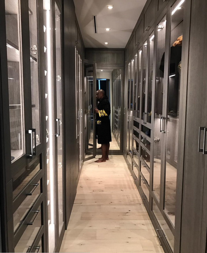 According to Mayweather: One of my many custom closets looking like Neiman Marcus
