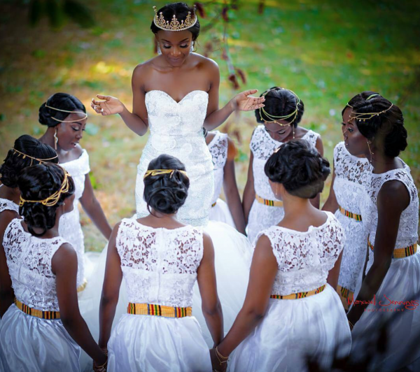 bride and bridesmaids