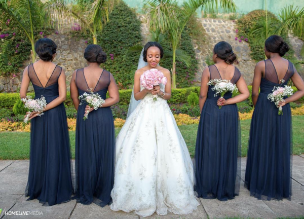 bride and bridesmaids