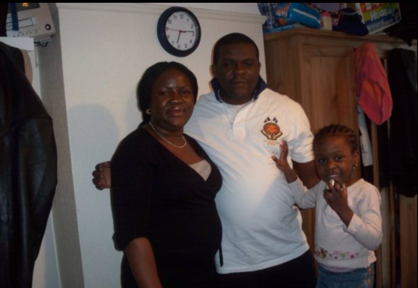 Chris Jeyibo, his wife and kids.