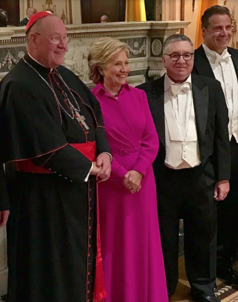 hillary in pink dress