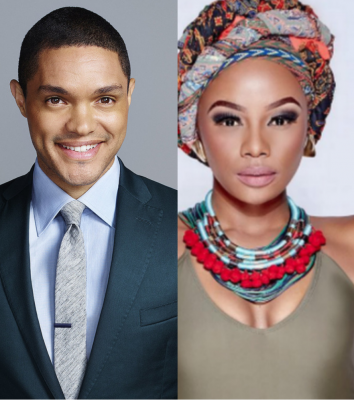 Trevor Noah and Bonang Matheba