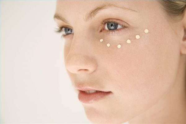 concealer applied to under eye