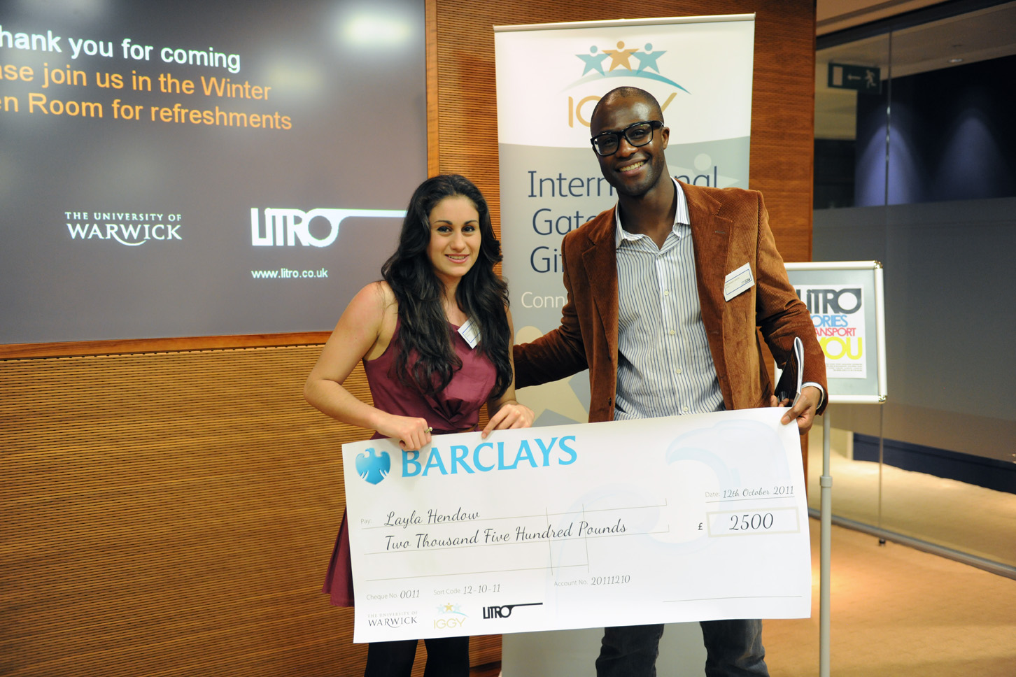 Layla received £2,500 for his award winning story La Maison de Dieu and saw her story published in the Sunday Times Online