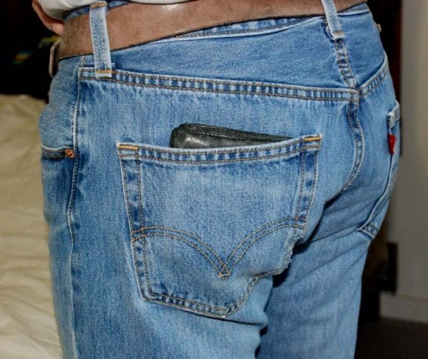 fat wallet in back pocket