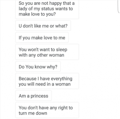 She says she has everything he could want in a woman