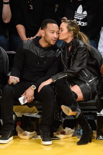 Chrissy showers her man with love