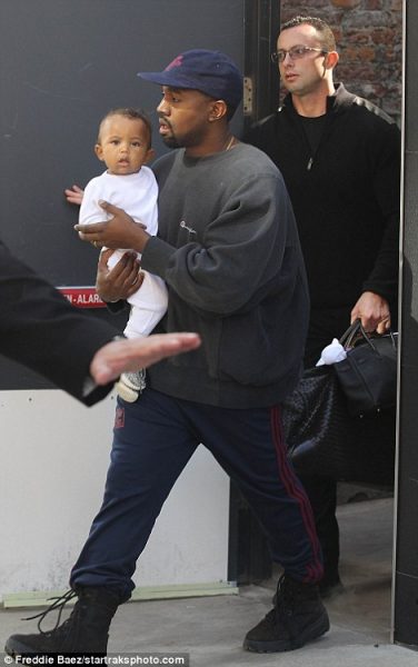 Kanye West and his son, Saint