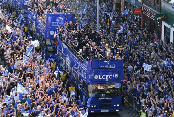 Leicester City's parade was a spectacle, but their open-top bus was a modest vehicle