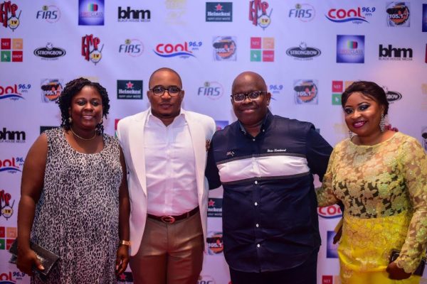 Tee A and wife, Kehinde with MD of UPDC, Mr Hakeem Ogunniran and his wife