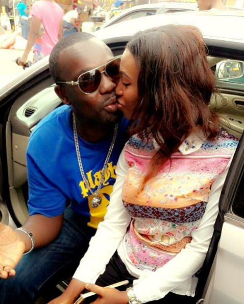 Yomi Fabiyi kisses a female fan identified as Rachel
