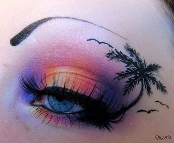 Make-up inspired by beach scene