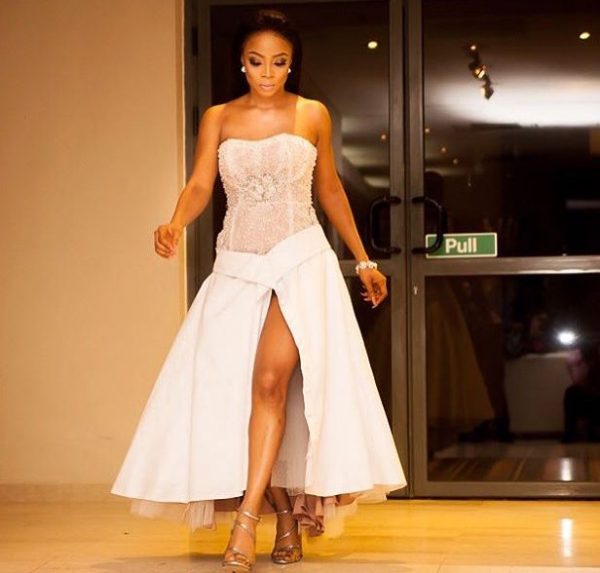 Toke Makinwa's high slit outfit