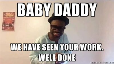 Well done baby daddy