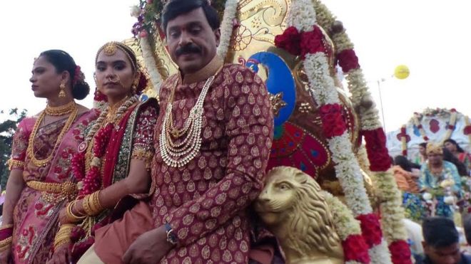 The wedding of businessman and Indian politician G Janardhana Reddy's daughter, Brahmani, has been met with anger as millions of Indians are struggling