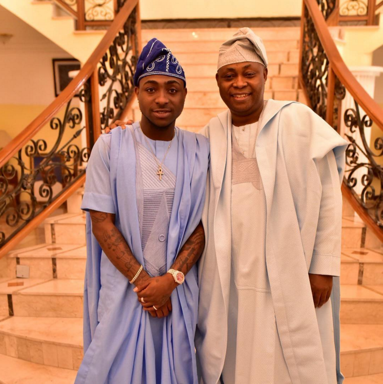 Well according to Davido's caption on this photo: The king and the heir!!! So much money in this pic it’s not even funny ... Love You Dad!!