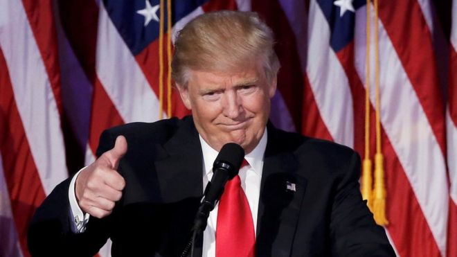 WORLD react as Donald Trump wins the 2016 US elections. Credit: AP