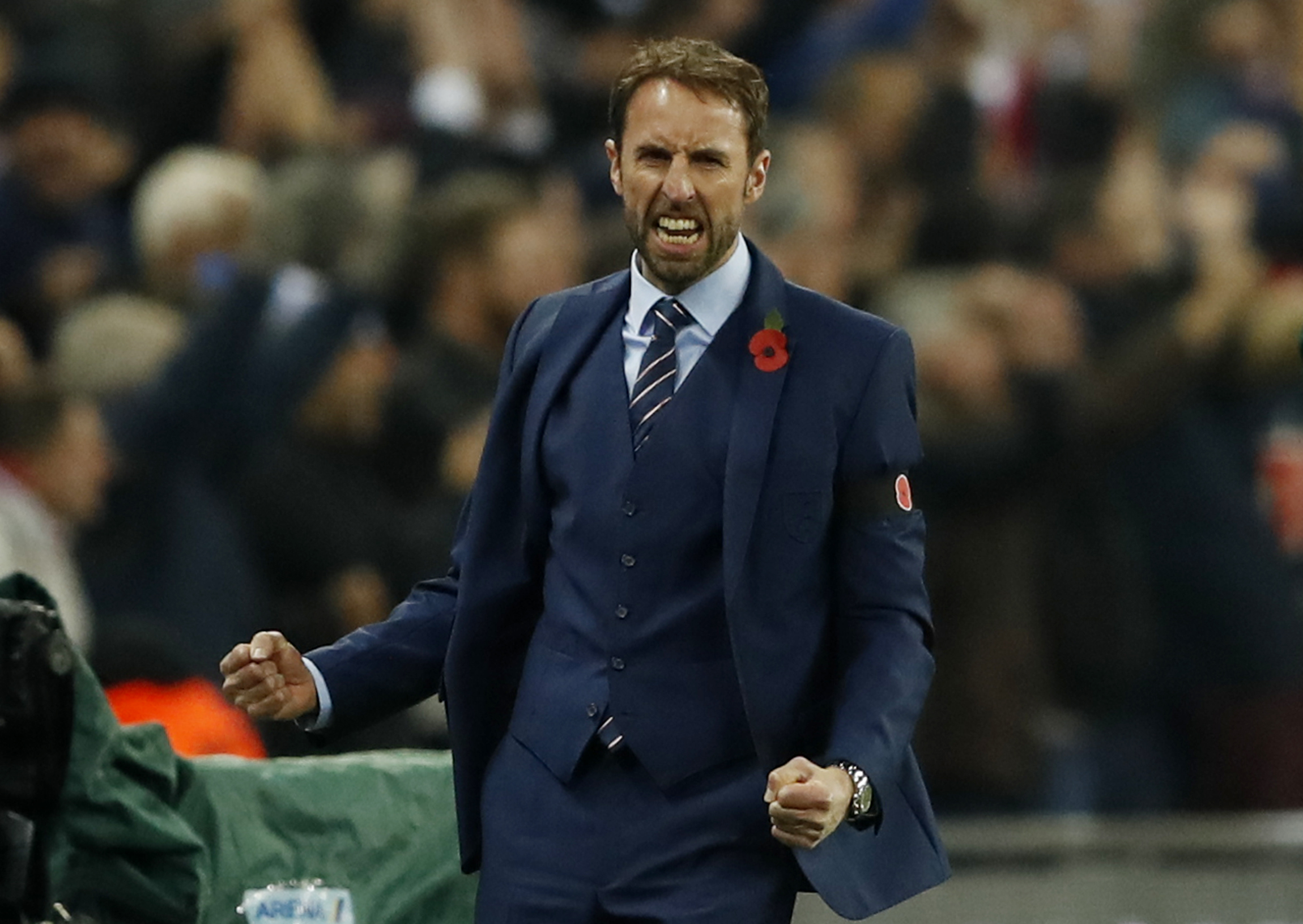 Gareth Southgate made 57 appearances as a player for England. Credit: AP