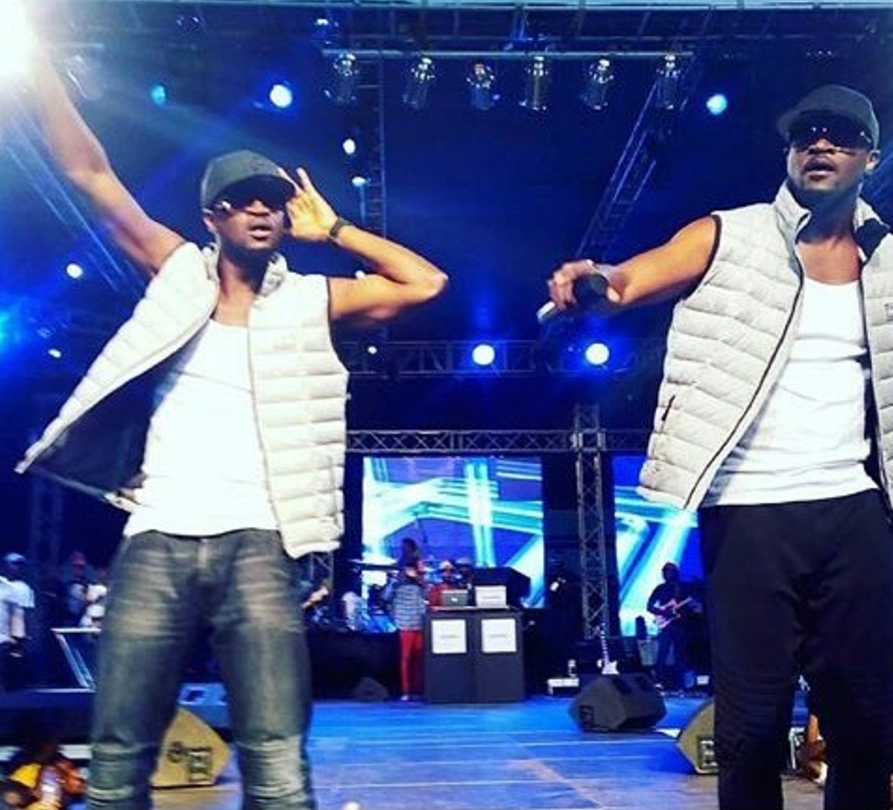 Psquare perform during Phyno's concert in Enugu. Credit: IG