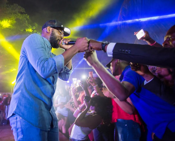 Falz performing at the event