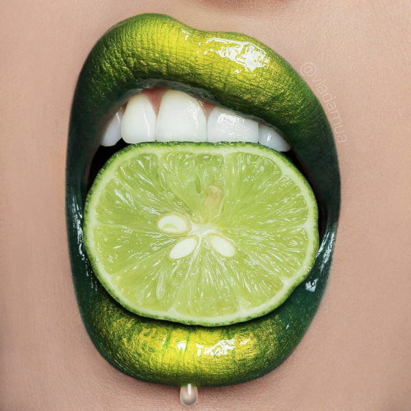Lime in mouth