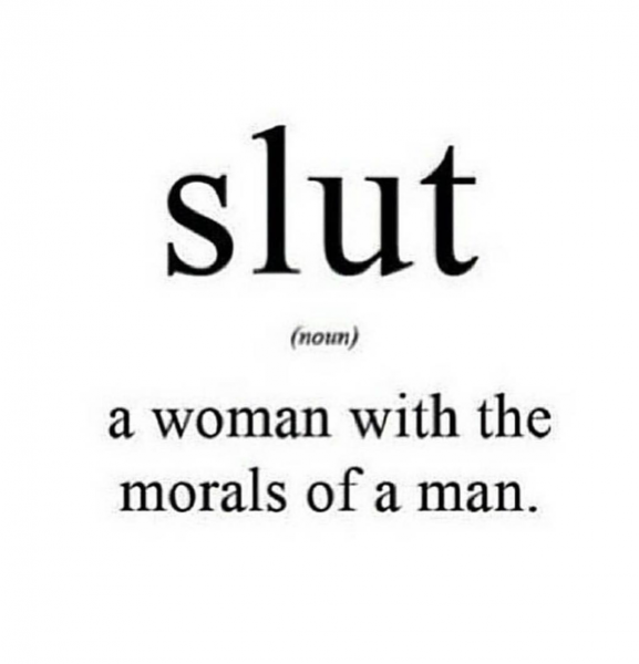 Says the slut