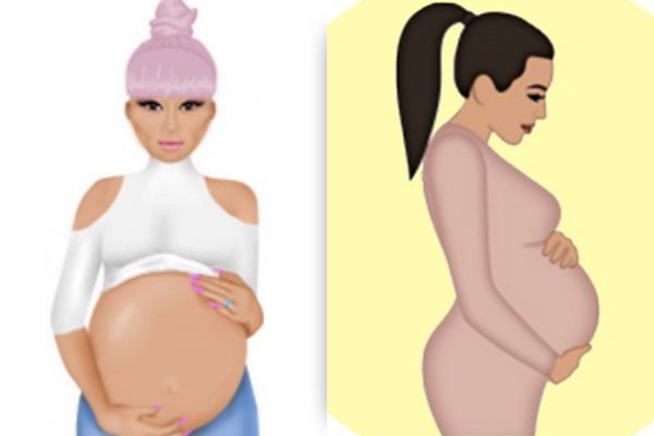 Pregnant Kim and Chyna
