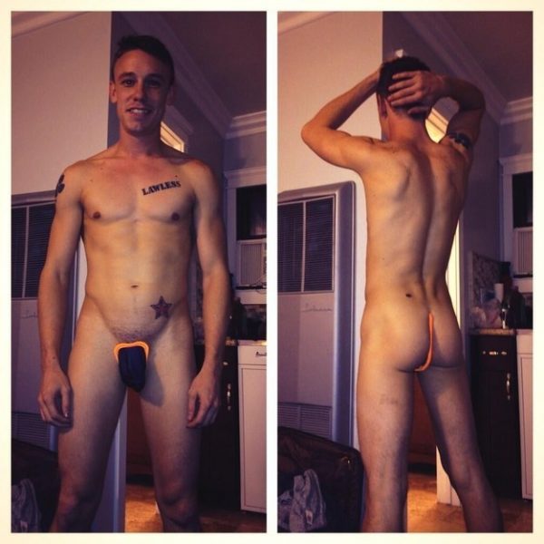 Man modeling his c-strings photo:buzzfeed
