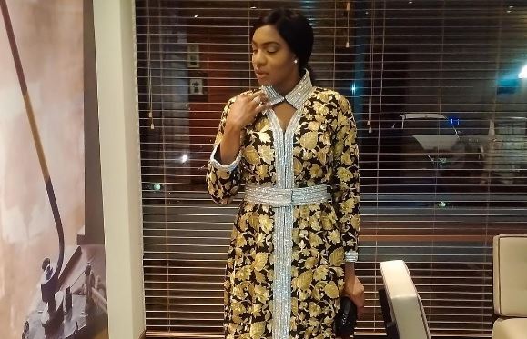 chika Ike giving a speech