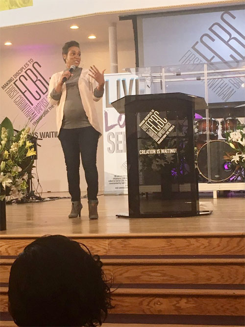 Pastor Desiree doing what she love to do