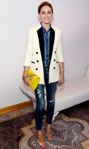 woman wearing a tuxedo blazer