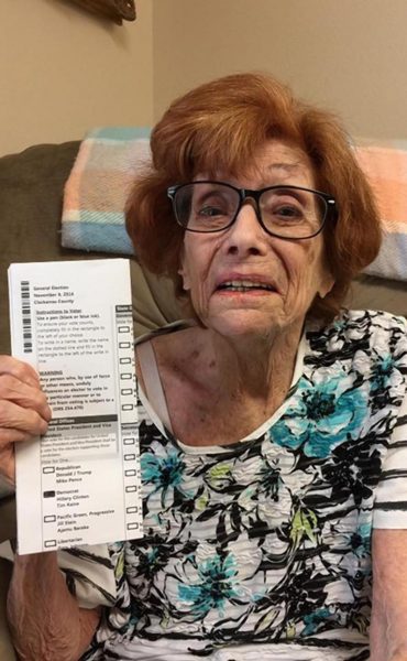 90-year-old voter